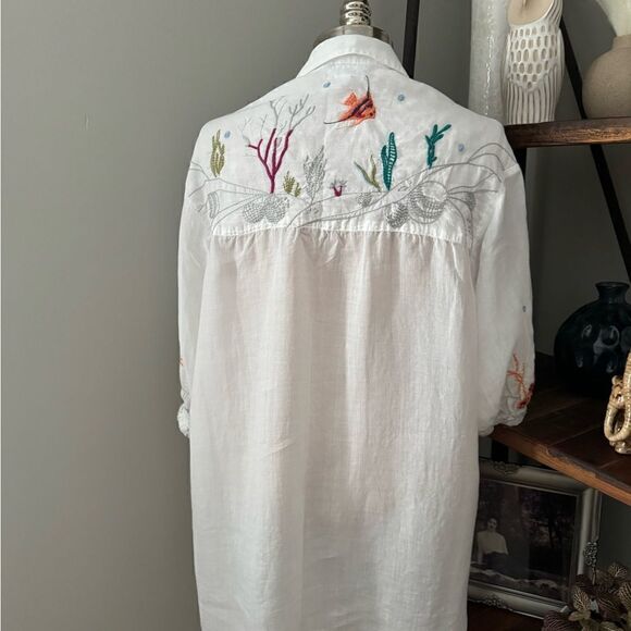 Johnny Was Coralie Oversized Weekend Tunic W22722-5 Women’s SIZE MED Embroidered - Picture 3 of 14